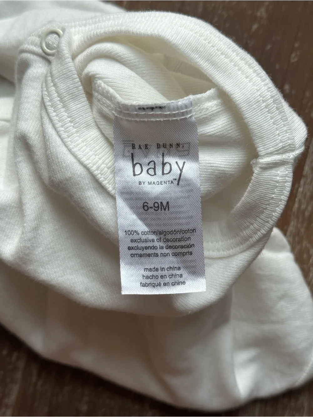 Rae Dunn Off White HANGRY Graphic Bodysuit 6-9M Baby Cotton Funny Onesie